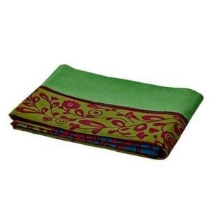 IKEA Vinterfint Cotton Poplin Green Stripe Print Tablecloth 57” x 94” Vintage